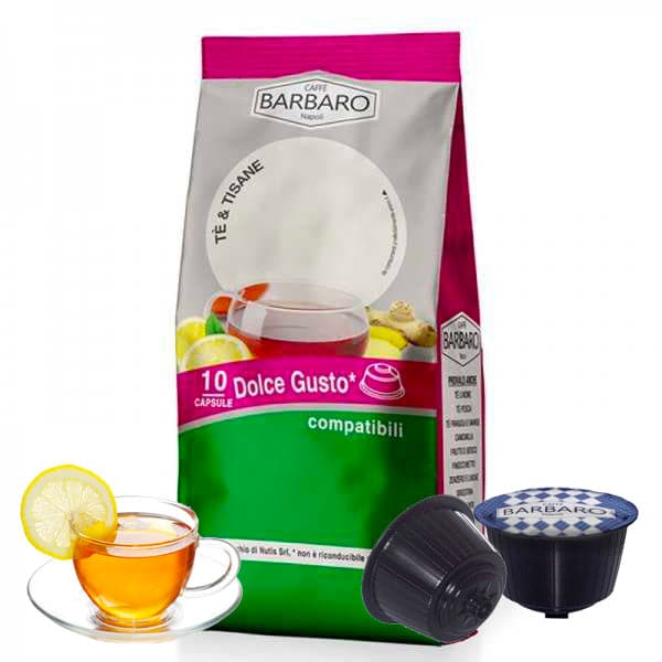 Capsule Caffè Barbaro compatibili con macchine a marchio Nescafé®* Dolce Gusto®* Infusi e Tisane - confezioni da 10 e 100 capsule