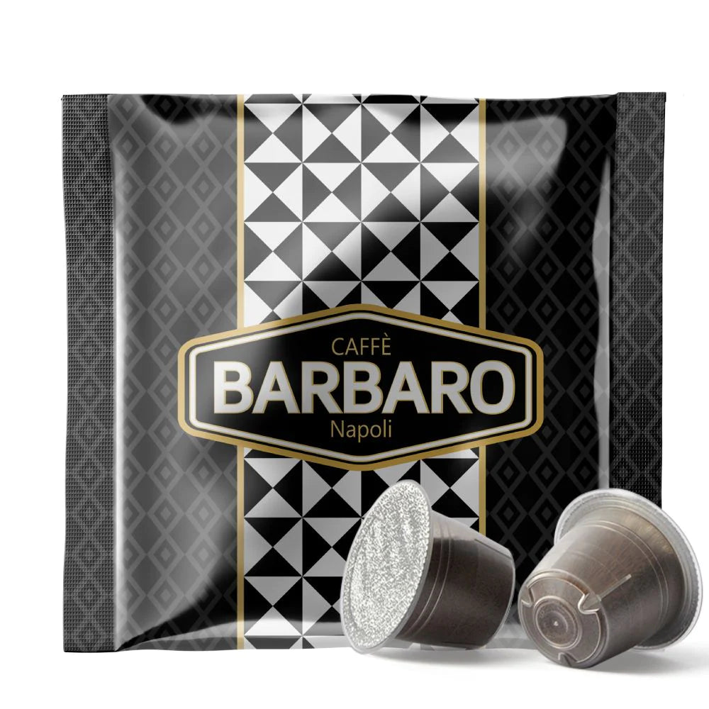 Capsule Caffè Barbaro compatibili con macchine da caffè a marchio Nespresso®* NERO CORPOSO da 50 capsule