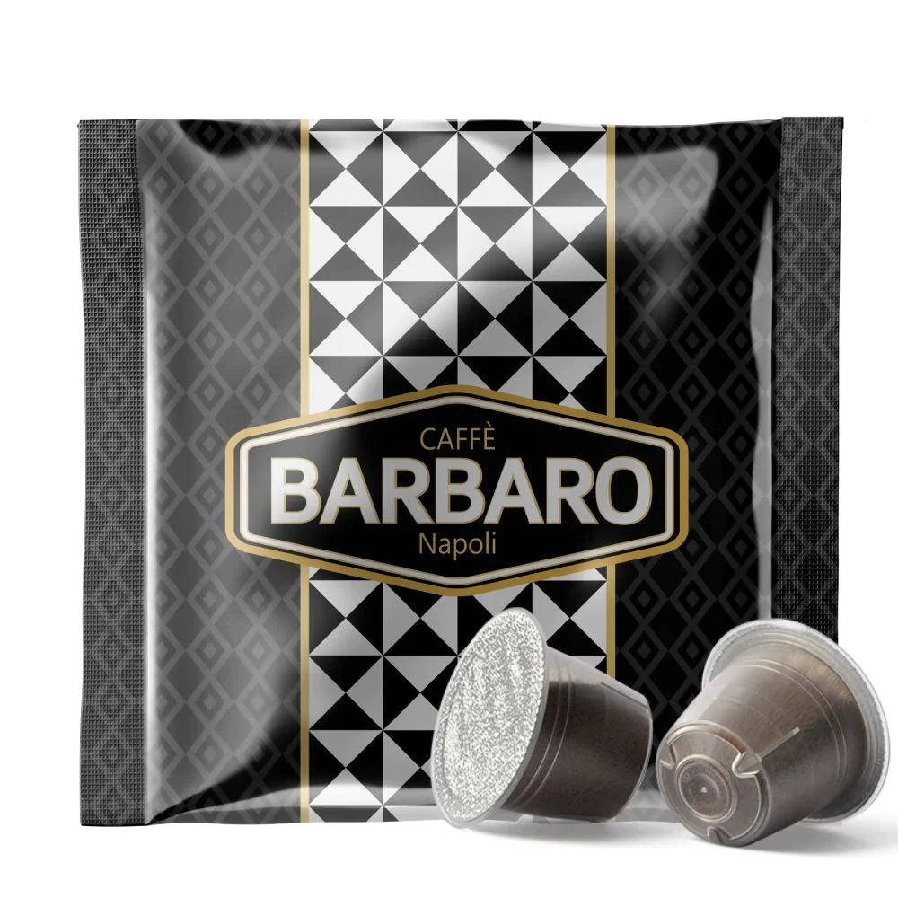 Capsule Caffè Barbaro compatibili con macchine da caffè a marchio Nespresso®* NERO CORPOSO - 10 sacchetti da 15 capsule + 1 sacchetto da 15 capsule in omaggio