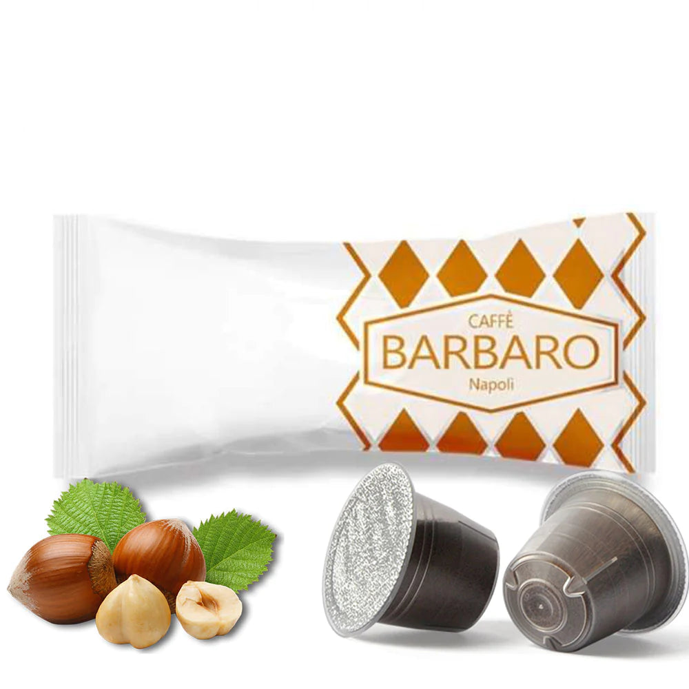 Capsule Caffè Barbaro compatibili con macchine da caffè a marchio Nespresso®* gusti Aromatizzati da 100 Capsule