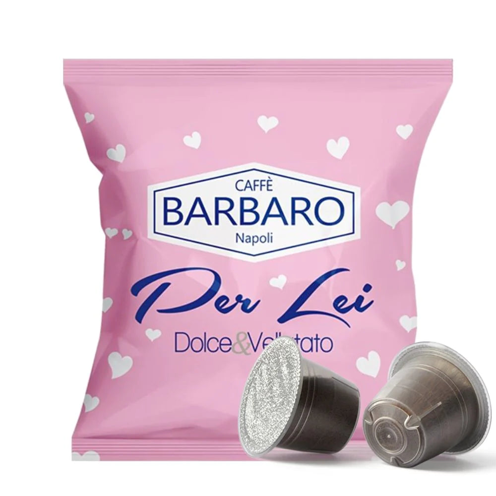 Capsule Caffè Barbaro compatibili con macchine da caffè a marchio Nespresso®* Rosa Per Lei - 100 capsule