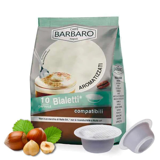 Capsule Caffè Barbaro compatibili con macchine da caffè a marchio Bialetti®* gusto Aromatizzato  - 100 capsule